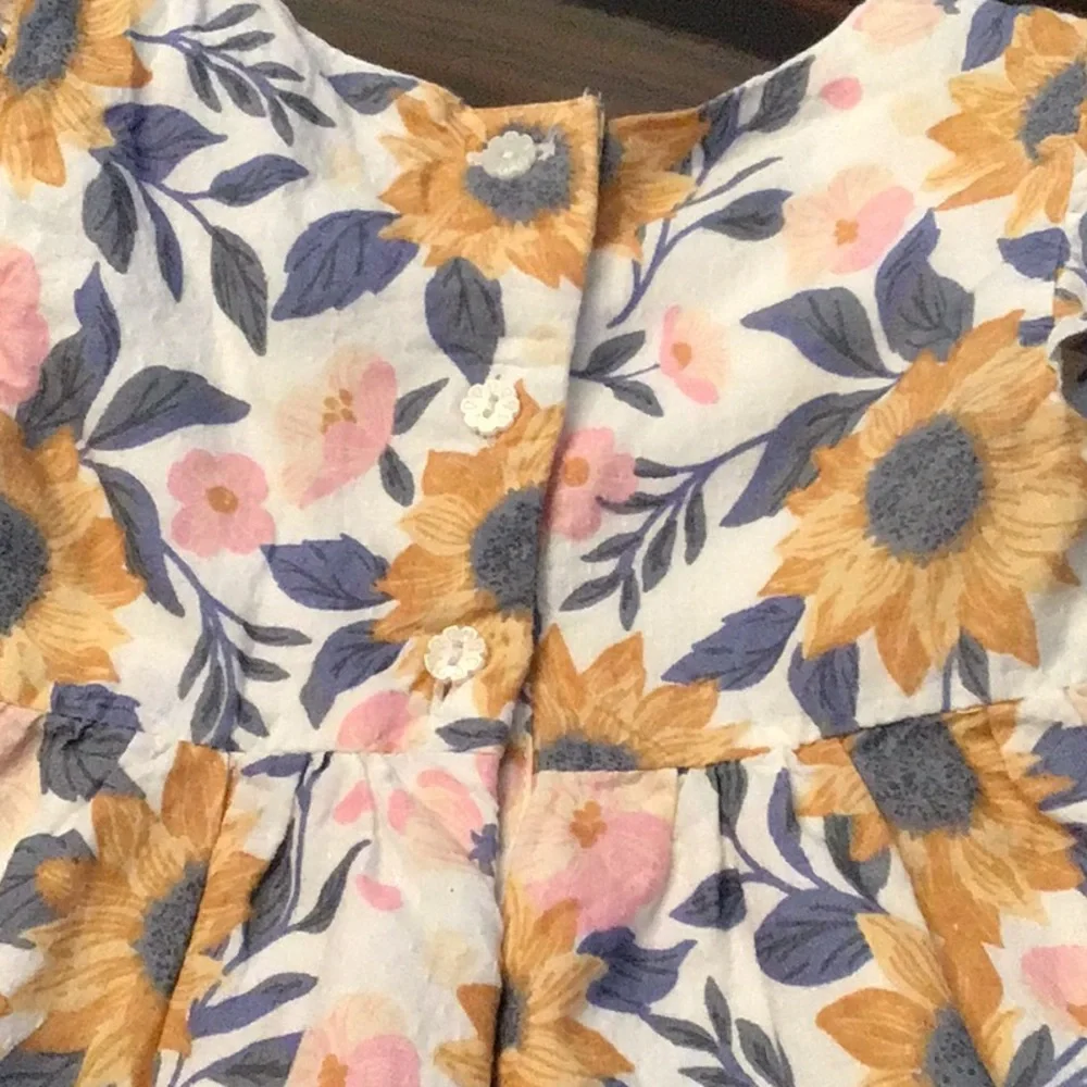 Girls floral eyelet sundress with matching bloomers